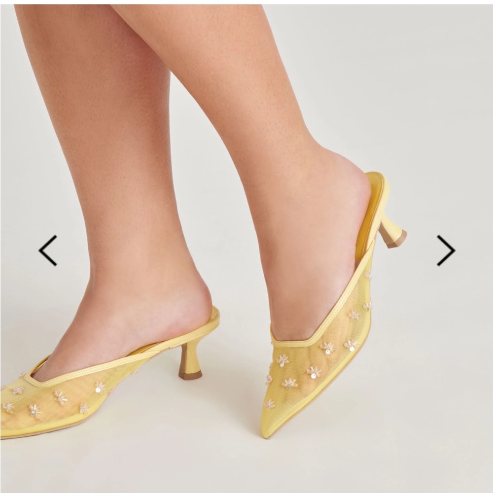 Dolce Vita Clara Heels Lemon Mesh size 6.5